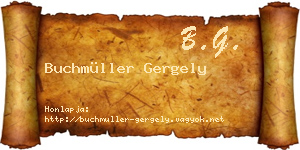 Buchmüller Gergely névjegykártya
