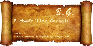 Buchmüller Gergely névjegykártya